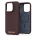 NJORD Genuine Leather Magsafe Case iPhone 14 Pro Max tmavě hnědý
