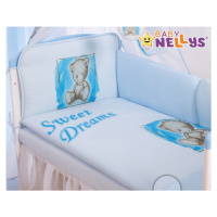 Baby Nellys Mantinel 360cm s povlečením Sweet Dreams by Teddy - modrý, Baby Nellys - 135x100