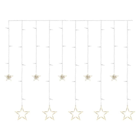 LED vánoční závěs – hvězdy, 185x105 cm, vnitřní, teplá bílá EMOS