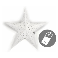 Nexos 32546 Vánoční dekorace - hvězda s časovačem 60 cm - 10 LED, bílá