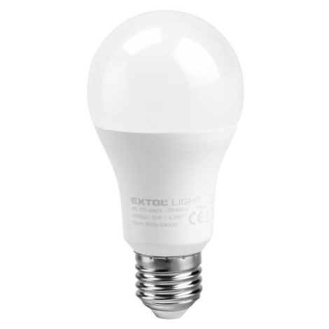 EXTOL LIGHT 43003 žárovka LED klasická, 9W, 800lm, E27, teplá bílá