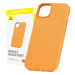 Baseus Pouzdro na telefon pro iPhone 15 Pro Baseus Fauxther Series (oranžové)