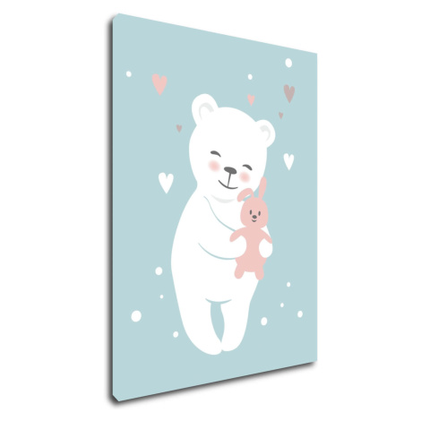 Impresi Obraz White cute bear - 30 x 40 cm
