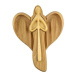 AMADEA Dřevěný anděl s flétnou, masivní dřevo, 22x15x2 cm