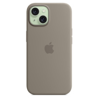 Apple silikonový kryt s MagSafe na iPhone 15 jílově šedý