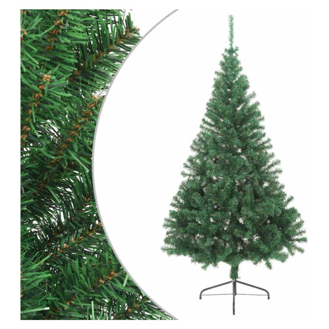 vidaXL Umělý poloviční vánoční stromek se stojanem zelený 210 cm PVC