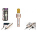 Teddies Mikrofon karaoke Bluetooth zlatý na baterie s USB kabelem v krabici 10x28x8,5cm