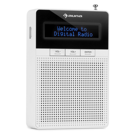 Auna DigiPlug DAB, rádio do zásuvky, DAB+, FM/PLL, BT, LCD displej, bílé