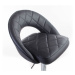 G21 Victea 51553 Barová židle black, koženková, prošívaná
