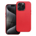 Smarty Leather Mag kryt s MagSafe iPhone 15 Pro červený