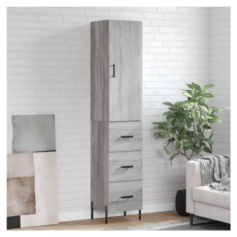 vidaXL Skříň highboard šedá sonoma 34,5 x 34 x 180 cm kompozitní dřevo