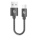 Kabel Aligator Premium 2A, USB-C na USB, 50cm, černá