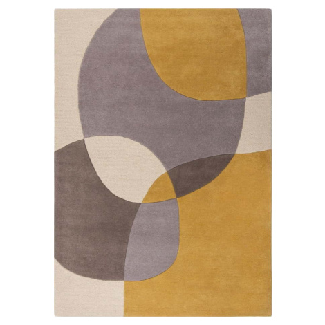 Okrově žlutý vlněný koberec 230x160 cm Glow - Flair Rugs