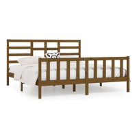 Rám postele medově hnědý masivní borovice 200 × 200 cm, 3107636