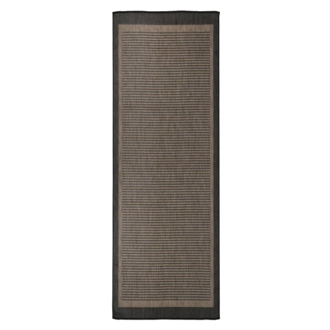 vidaXL Venkovní hladce tkaný koberec 80x250 cm tmavě hnědá