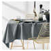 Ubrus na stůl v tmavě šedé barvě bez potisku 110 x 160 cm