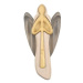 AMADEA Dřevěný anděl s flétnou, barevný, masivní dřevo, 22x12x2 cm