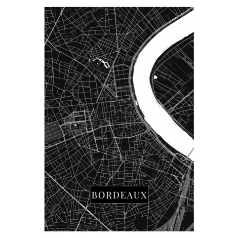 Mapa Bordeaux black, 26.7 × 40 cm