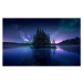 Fotografie Milky way and Aurora Borealis at Two Jack Lake, Jess M. Garca, 40 × 24.6 cm