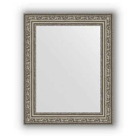 Zrcadlo v rámu, patinovaný stříbrný ornament 56 mm FOR LIVING