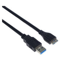 PremiumCord USB 3.0 propojovací A-microB černý 1m