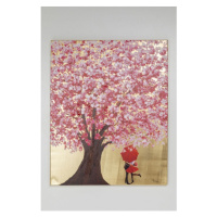 KARE Design Obraz na plátně Flower Couple Gold Pink 100x80cm
