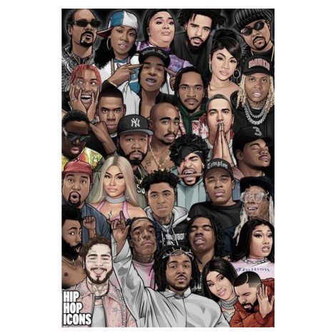 Plakát, Obraz - Hip Hop - Icons, (61 x 91.5 cm) Pyramid