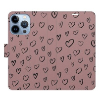 iSaprio Flip pouzdro Heart Dark 02 pro iPhone 13 Pro