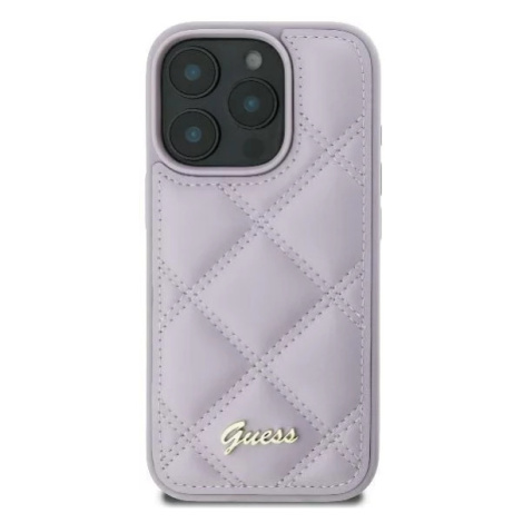 Kryt Guess GUHCP16SPSQSQSU iPhone 16 6.1" light purple hardcase Quiled Metal Logo (GUHCP16SPSQSQ