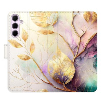 iSaprio Flip pouzdro Gold Leaves 02 pro Samsung Galaxy A35 5G