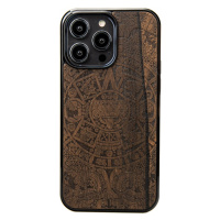 Pouzdro Bewood pro iPhone 15 Pro Max Aztécký Kalendář Ziricote