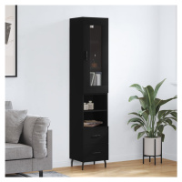 vidaXL Skříň highboard černá 34,5 x 34 x 180 cm kompozitní dřevo