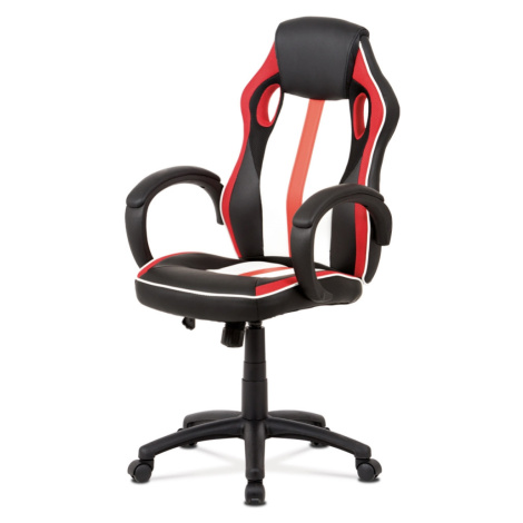 Kancelářská židle FENCER, červená/černá/bílá Autronic