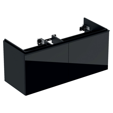Geberit Acanto - Umyvadlová skříňka, 1190x476x535 mm, 2 zásuvky, zápachová uzávěra, černá 502.35