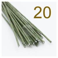 Caketools - 20  aranžovací drátky zelené - 50ks