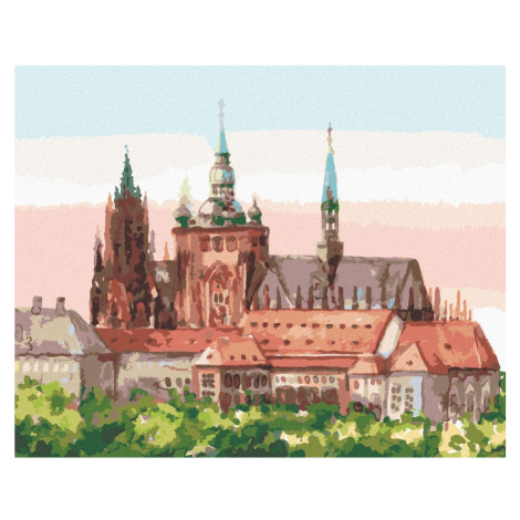 Malování podle čísel - PRAŽSKÝ HRAD II Rozměr: 40x50 cm, Rámování: vypnuté plátno na rám