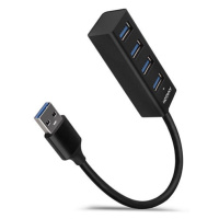 AXAGON HUE-M1A, 4x USB 3.2 Gen 1 MINI hub, kovový, kabel USB-A 20cm