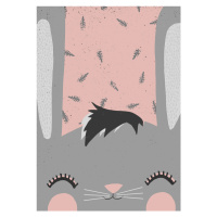 Ilustrace Little Bunny (pink), Treechild, (30 x 40 cm)