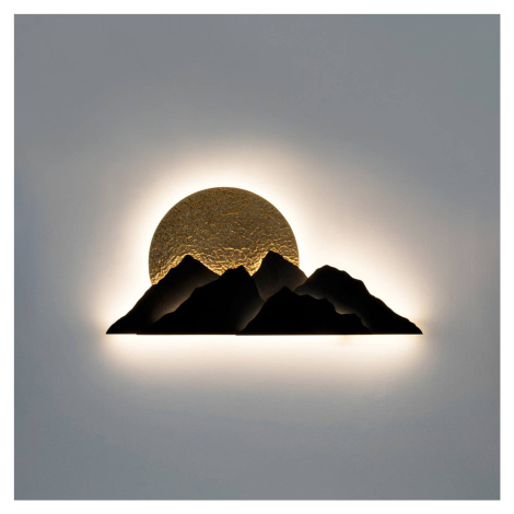 Holländer Nástěnné svítidlo LED Montagna, hnědá/zlatá barva, šířka 150 cm J. Holländer