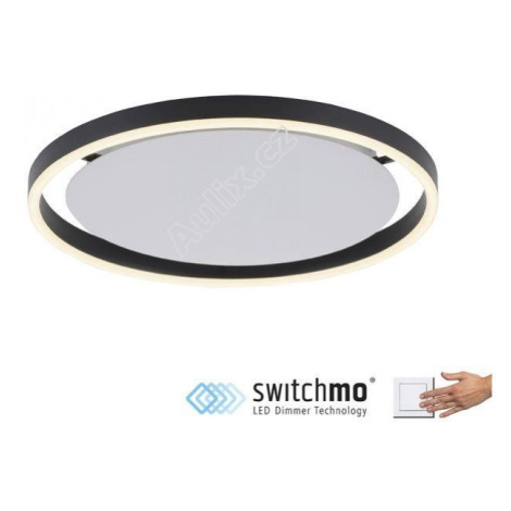 RITUS LED stropní svítidlo antracit, kruhové pr.40cm, stmívatelné, Switchmo, teplá bílá krokově  Leuchten Direct