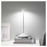 Zafferano Zafferano Pina 3K dobíjecí stolní lampa IP54 bílá