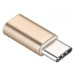 PREMIUMCORD Adaptér USB 3.1 C/male - USB 2.0 Micro-B/female, zlatý