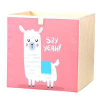 Dream Creations Látkový box na hračky alpaka růžový 33 × 33 × 33 cm