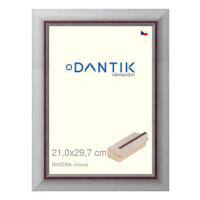 DANTIK rámeček 21 × 29,7, RIVIERA vínový sklo čiré