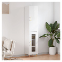 vidaXL Skříň highboard bílá s vysokým leskem 34,5x34x180 cm kompozit