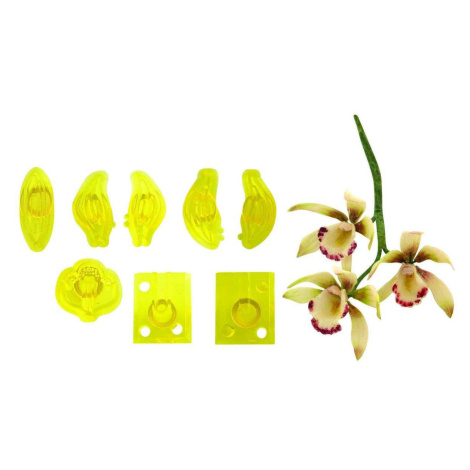 Vykrajovátka 8ks – malá orchidej Cymbidium - PME JEM
