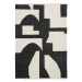 Černo-krémový oboustranný ručně tkaný koberec s příměsí juty 160x230 cm Sotty – Kave Home