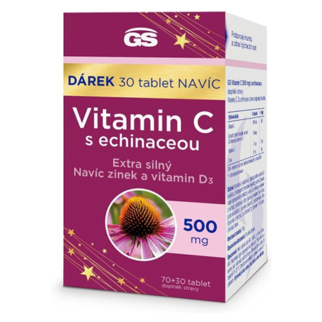 GS Vitamin C500mg s echinaceou tbl.70+30 dárek Green Swan