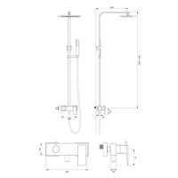 OMNIRES PARMA sprchový sloup chrom /CR/ PM7444CR