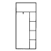 mauser Ocelová skříň s výkyvnými dveřmi, věšák, 3 krátké police, hloubka 420 mm, bílá hliníková